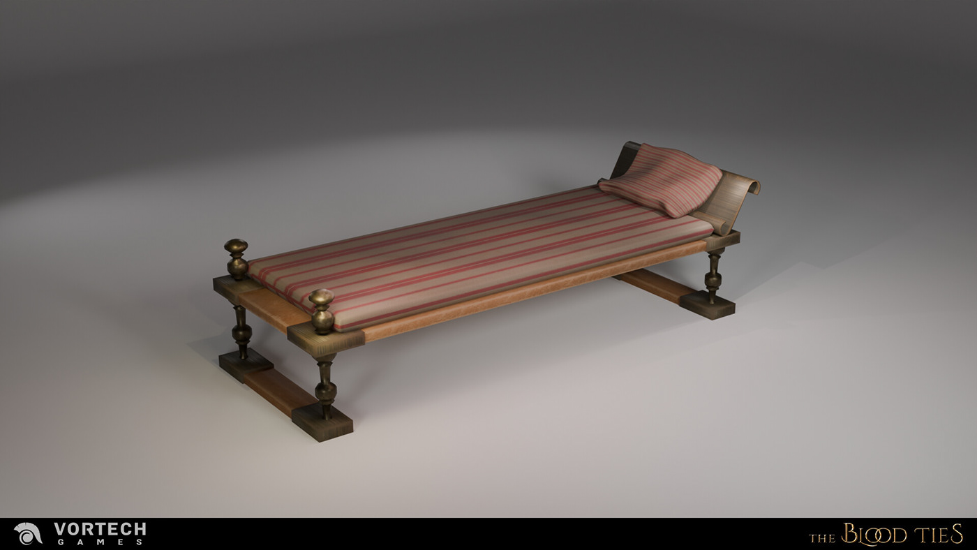 indoor furniture sofa bed Interior design blender Render visualization old