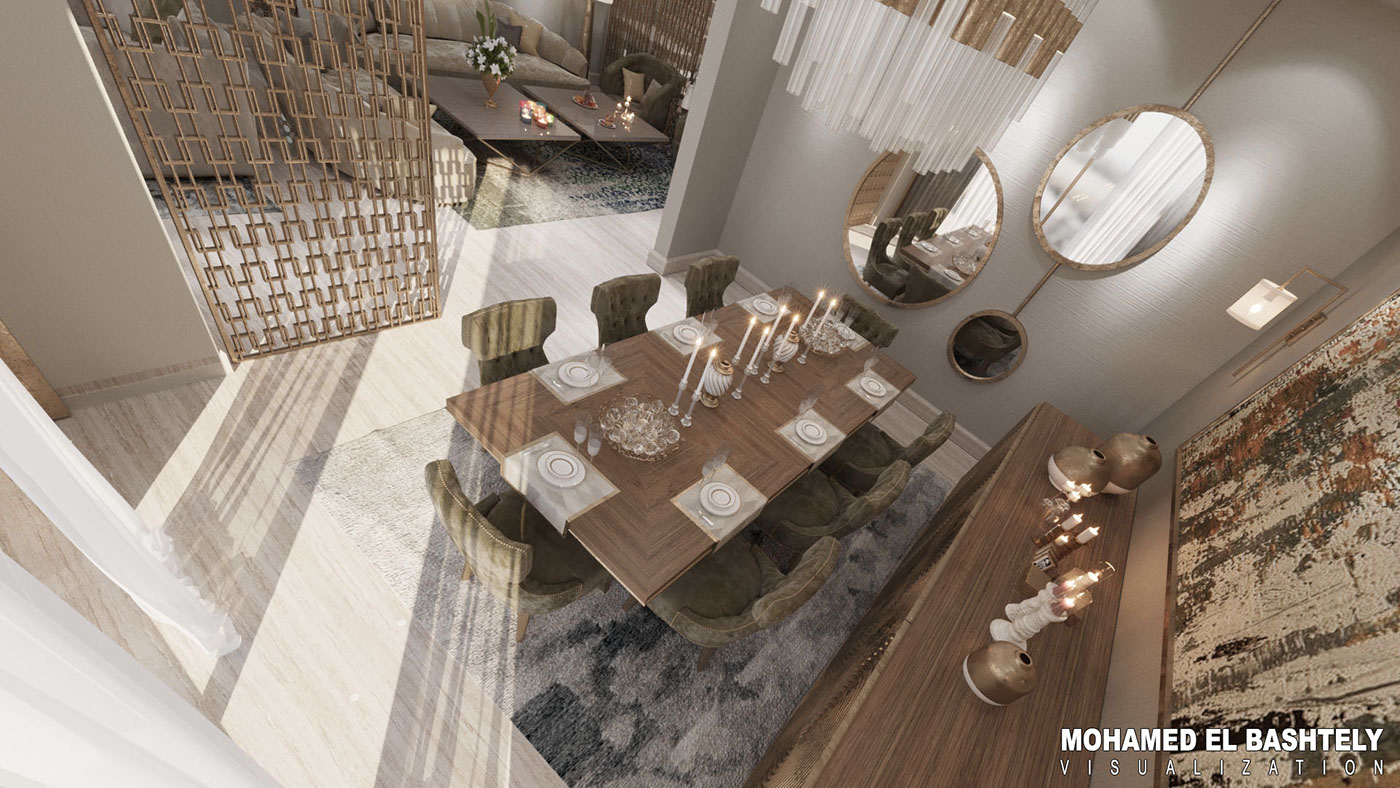 new architectural 3D visualization luxury home Interior design egypt decor
