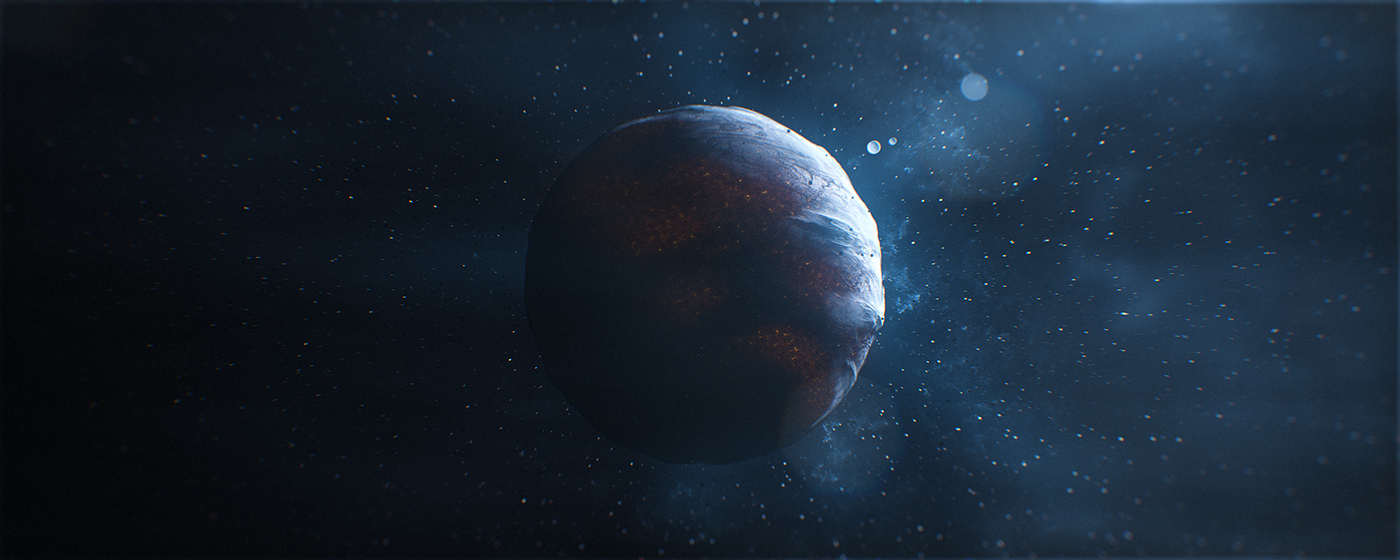 abstract planet Space  Landscape Scifi cinema4d stars