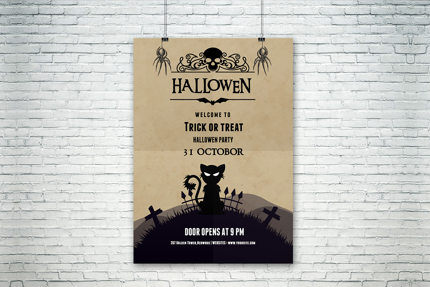 halloween party flyer design