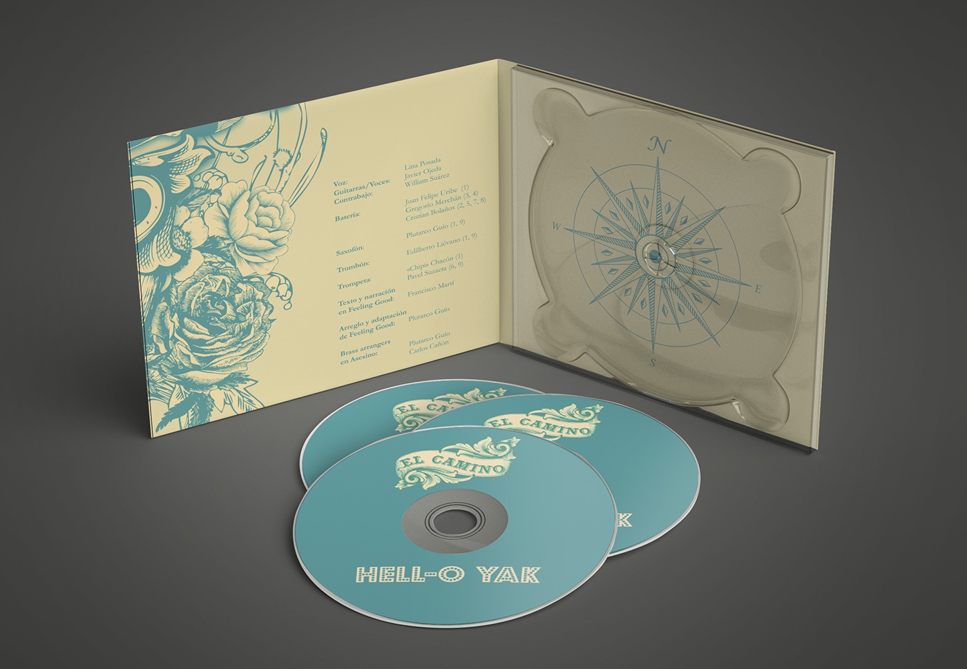 Hell-o Yak lina posada Type Sailor Debut Album type design engraved el camino