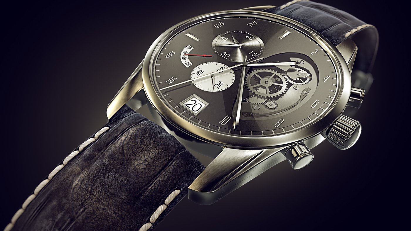 modeling rendering lighting 3D watch 3d product ads Advertising  commercial product design 