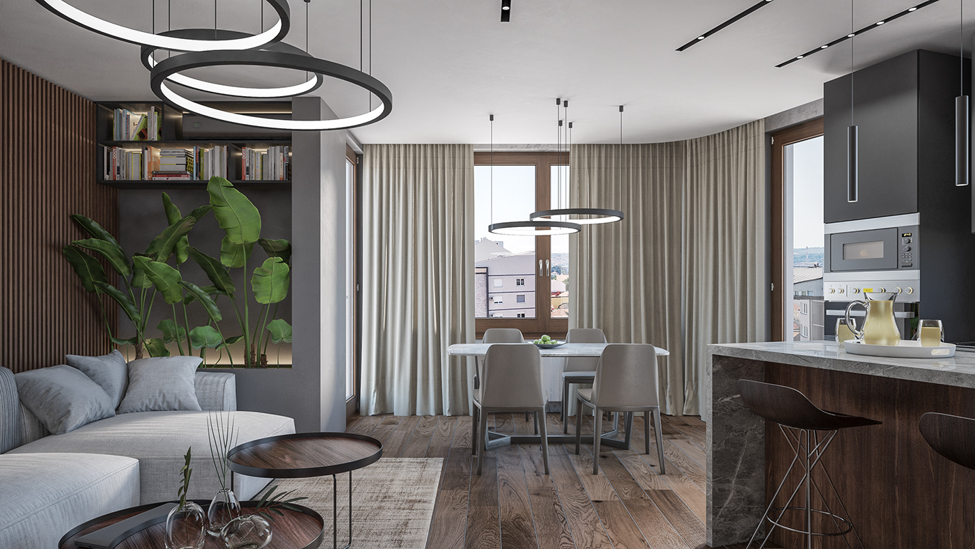 design vray Minimalism interiordesign bedroom livingroom 3dsmax apartment visualisation дизайн интерьера