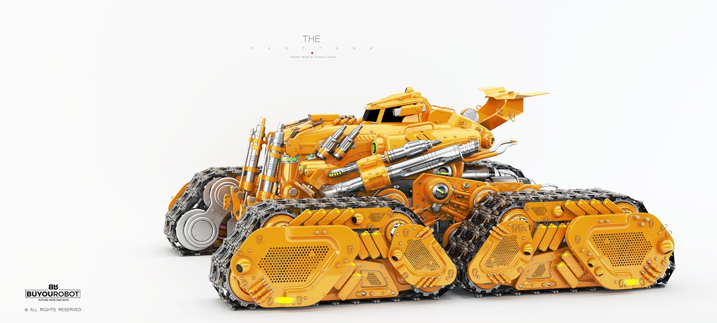 fast quick Tank Vehicle tracks futuristic sci-fi cool strong Heavy