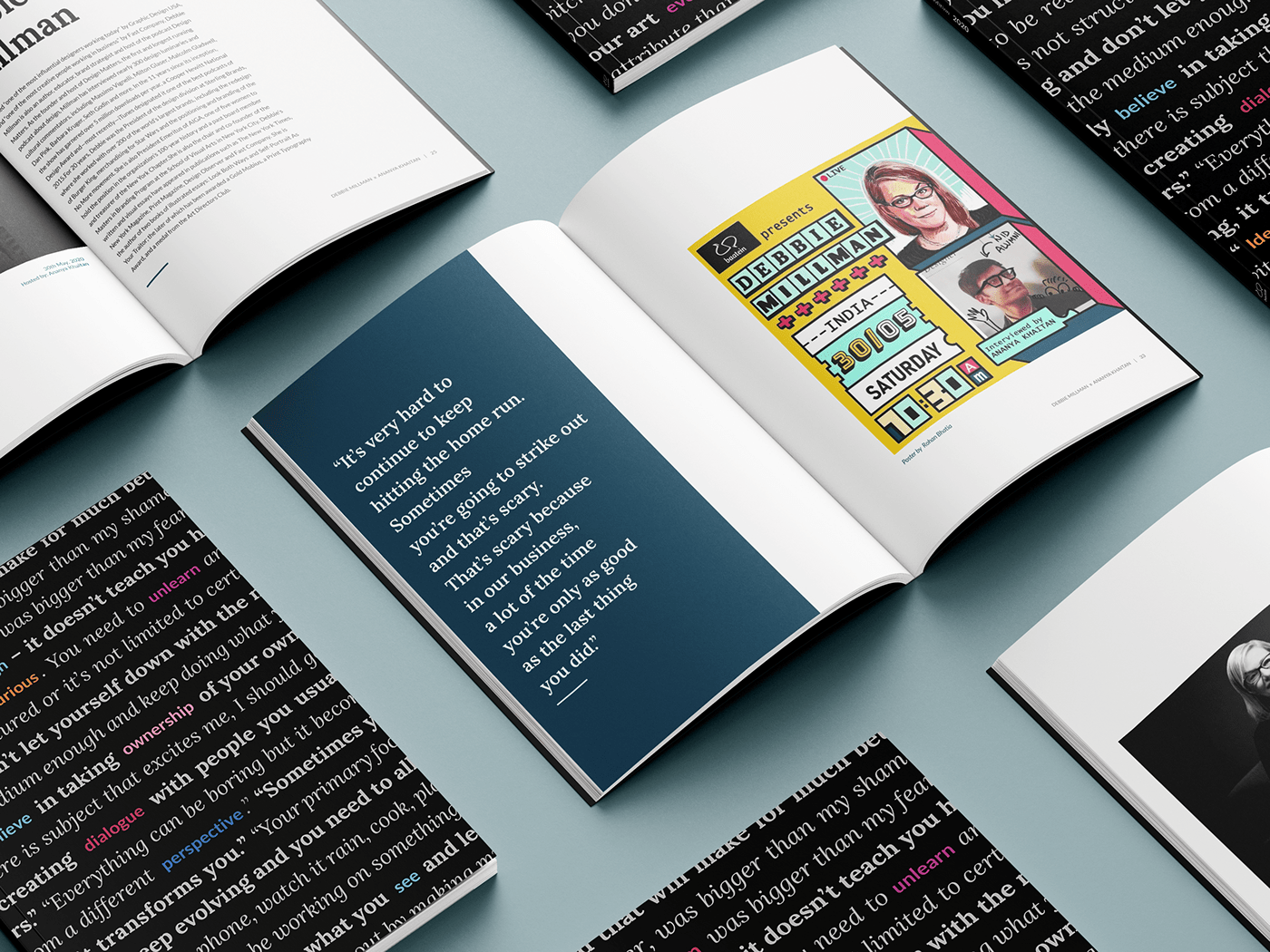 book conversations design grid ideas interviews Layout people Quotes typography  