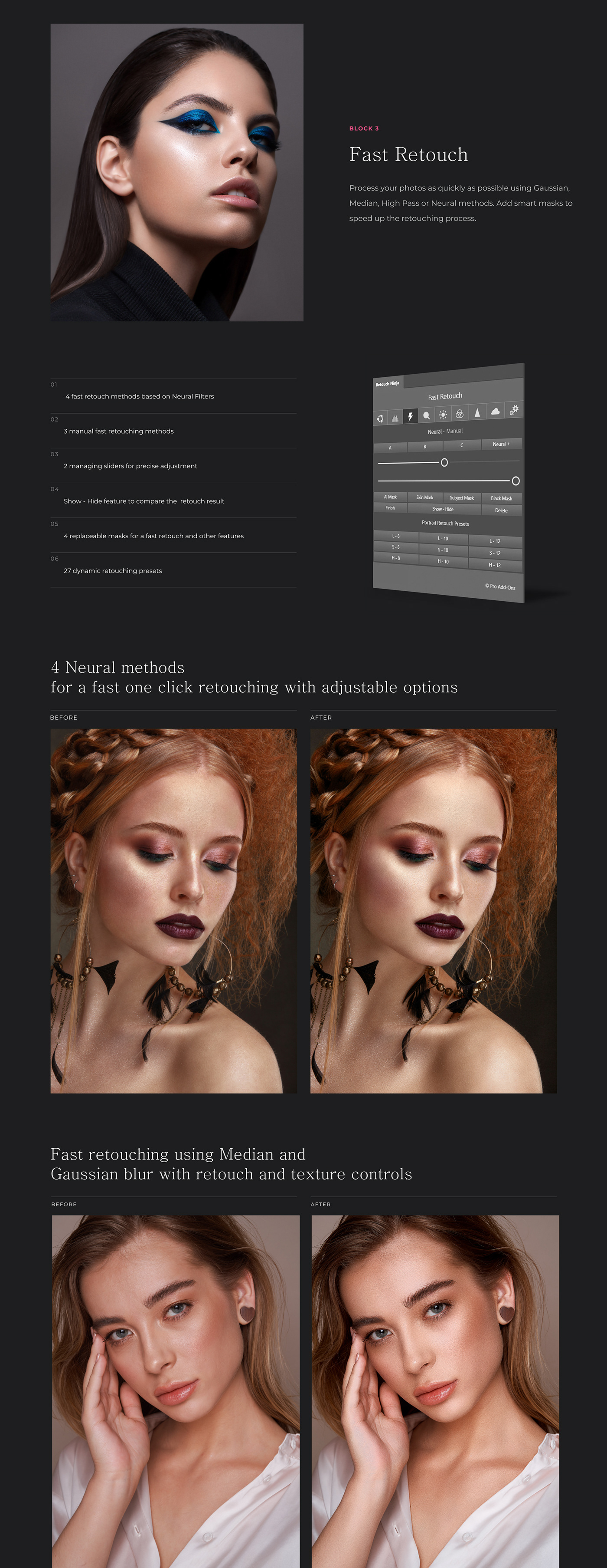 beauty dodge and burn Frequency Separation photo retouch Photography  Photoshop Panel retouch retouch actions retouch plugin retouching 