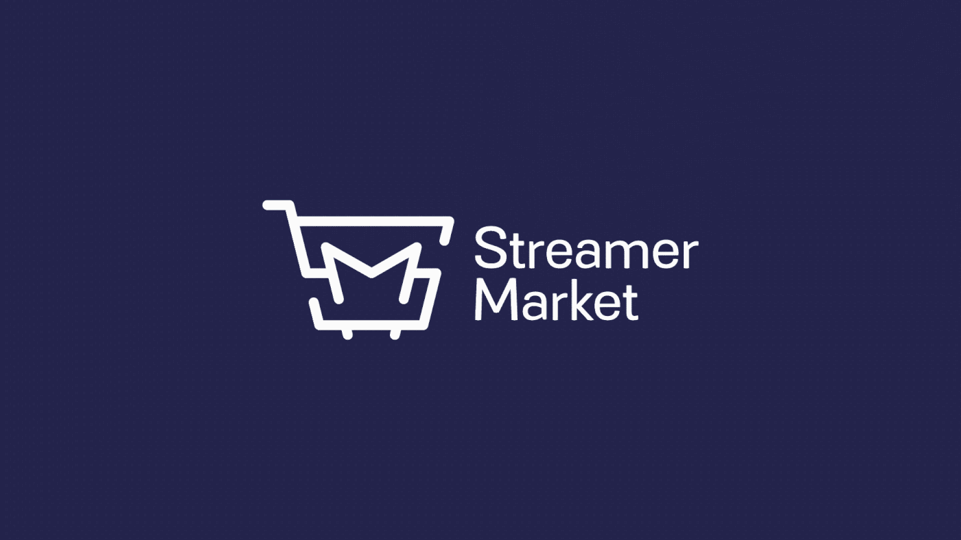 Streamer Market Logo on Multiple Coloured Backgrounds and Animated