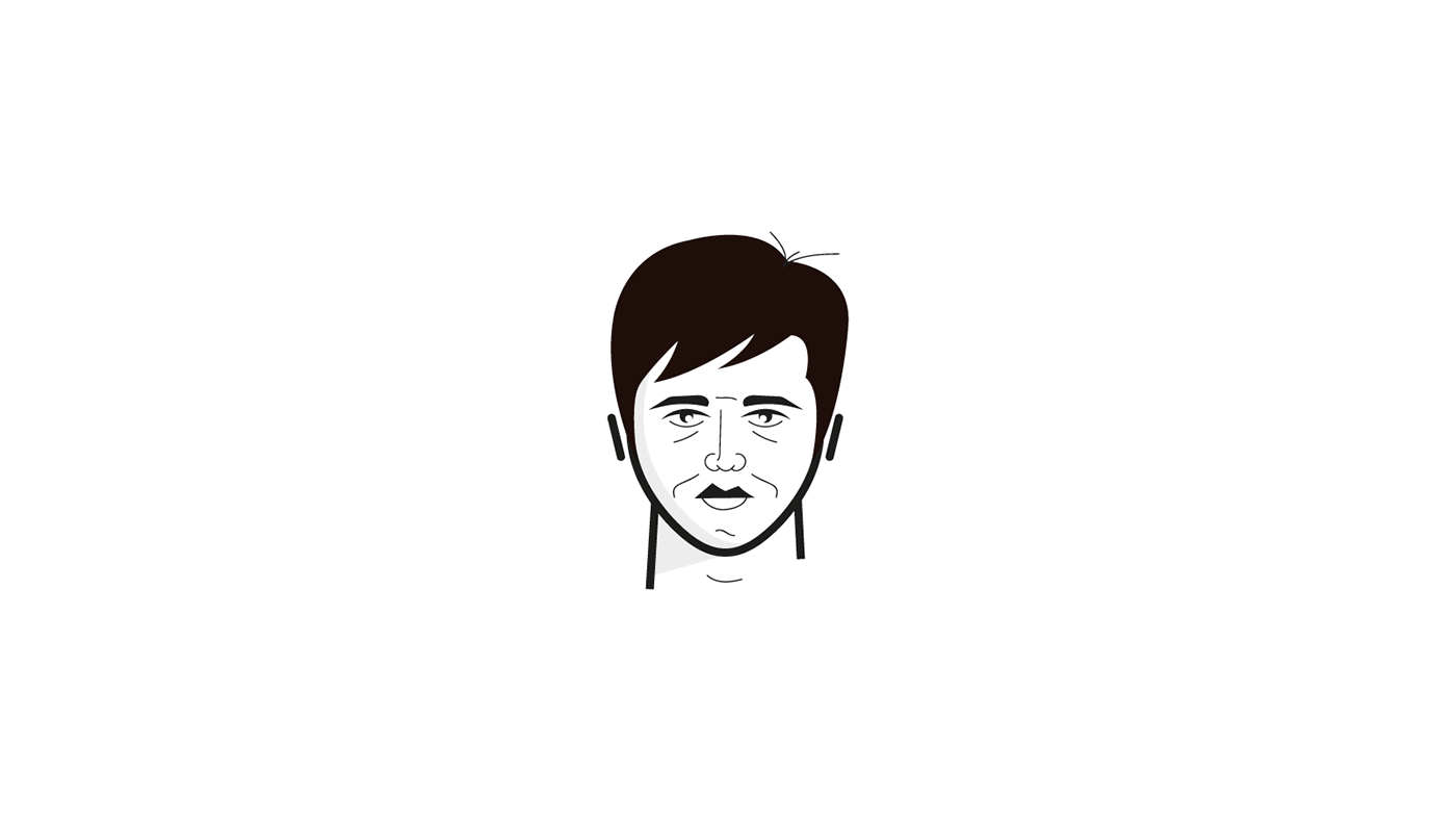 ILLUSTRATION  portrait face monochrome minimalist Illustrator simple avatar Icon