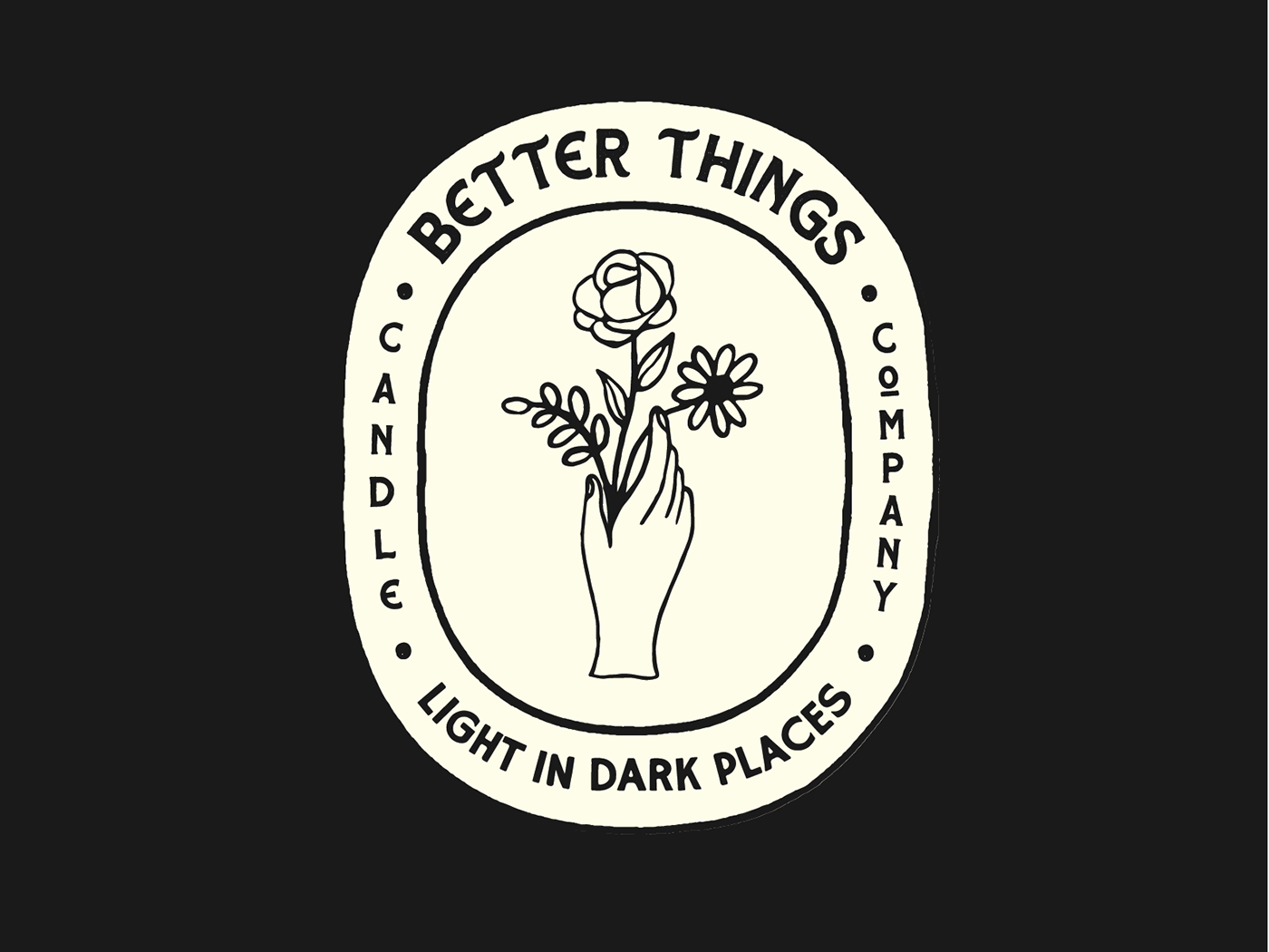 Branding logo badge design for Better Things Candle Company