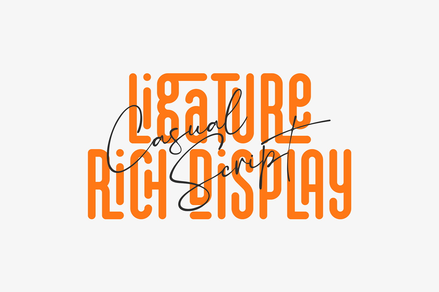 free font font duo Display Script modern freebie download ligature logo font