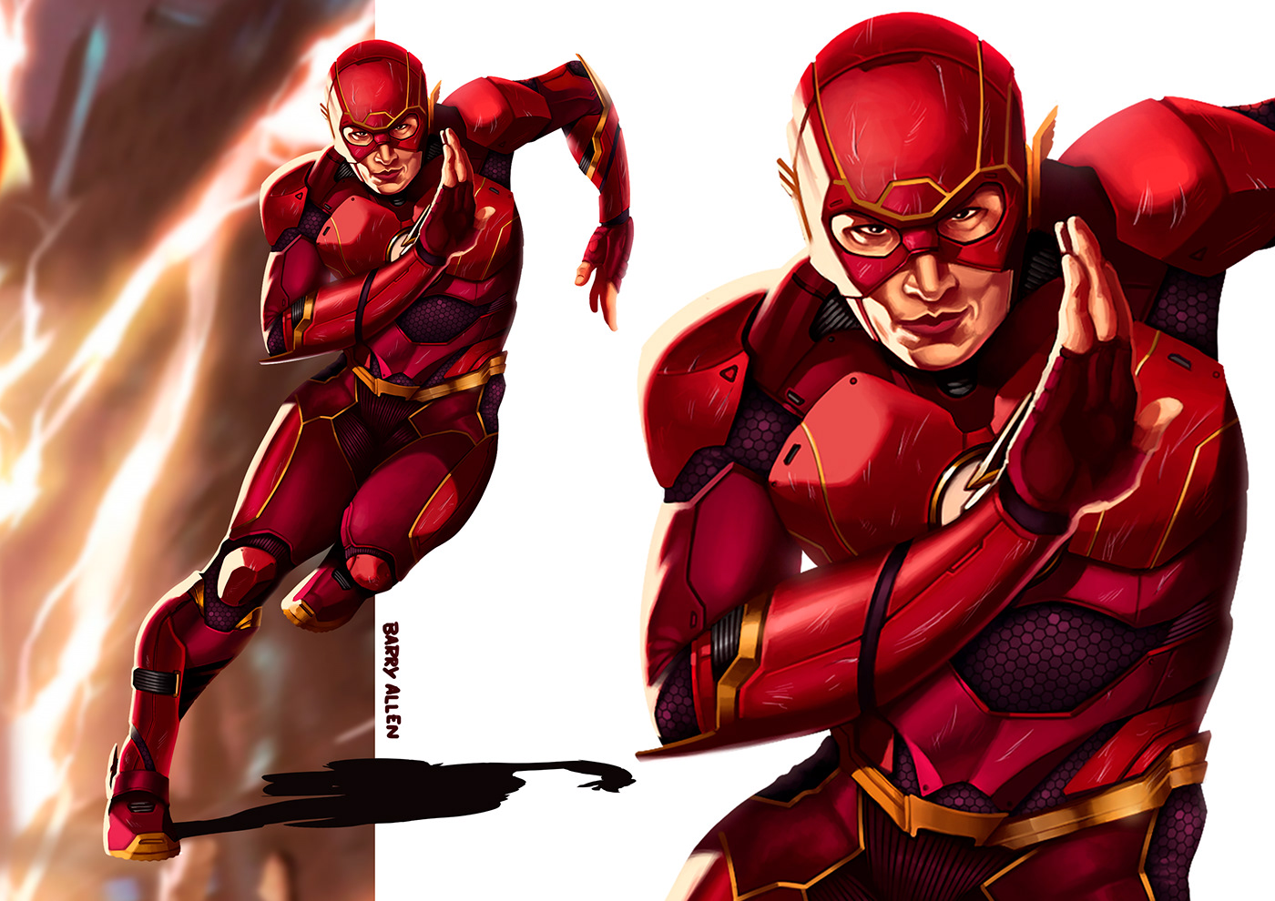 batman Character design  comics dc digital illustration Fan Art Flash sketch SuperHero The Flash