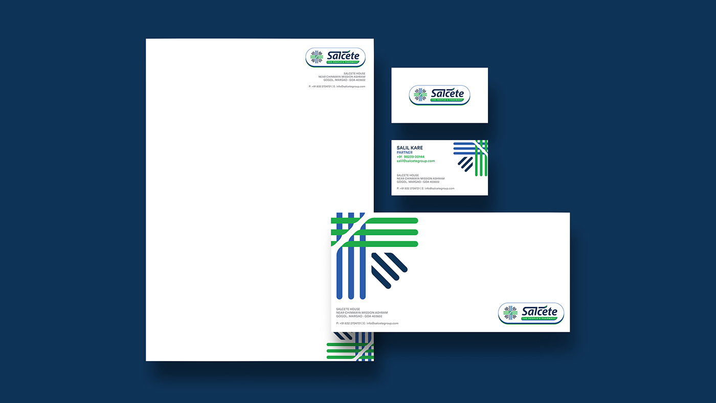 pharmacy branding  logo visual identity rebranding print digital design thinking blue green