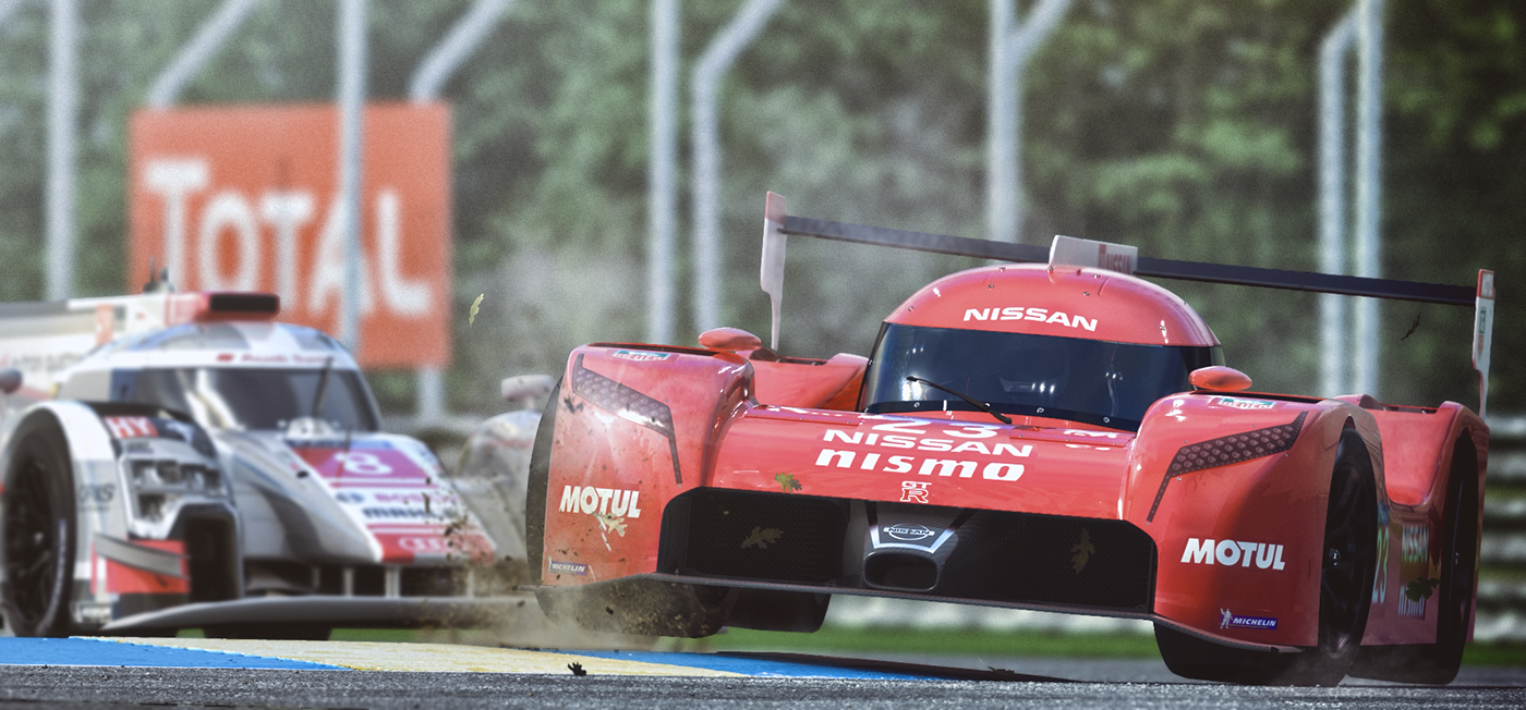 Nissan car 3D le mans race track nismo CGI sport 24h