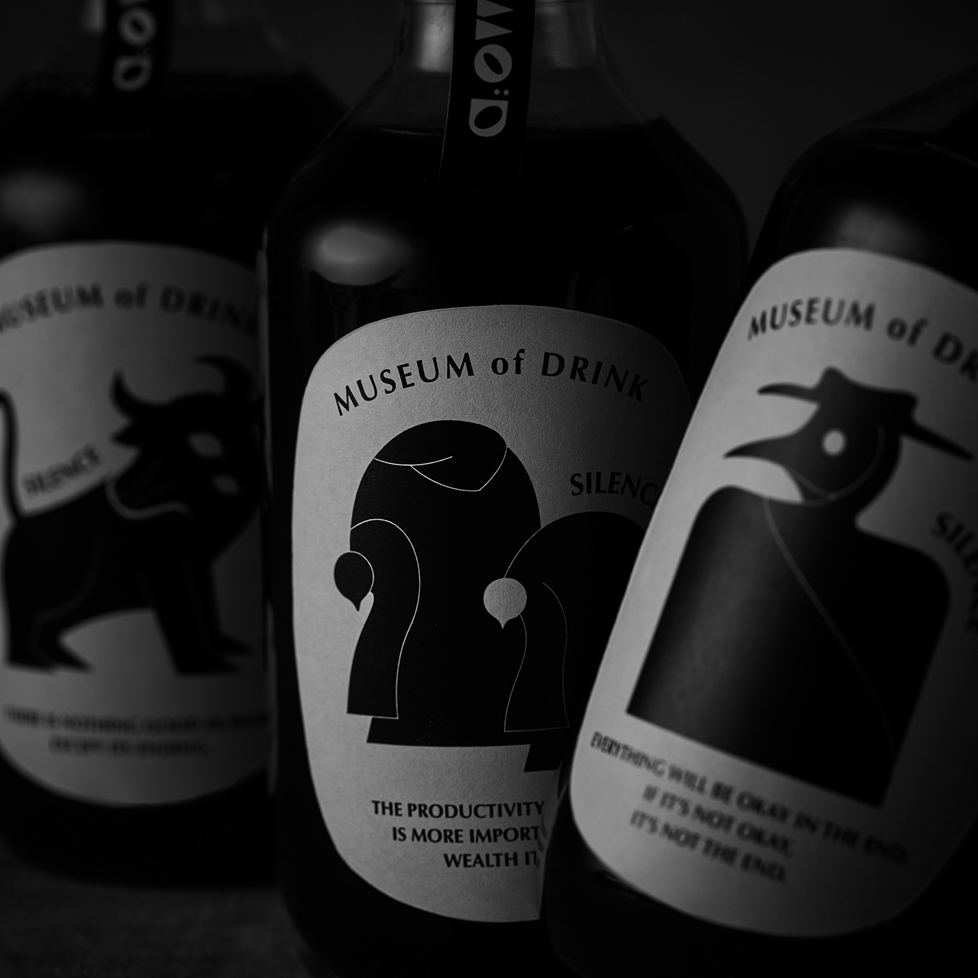 black and white brand identity design label design Project wine Wine Packaging cocktail 包裝設計 調酒包裝