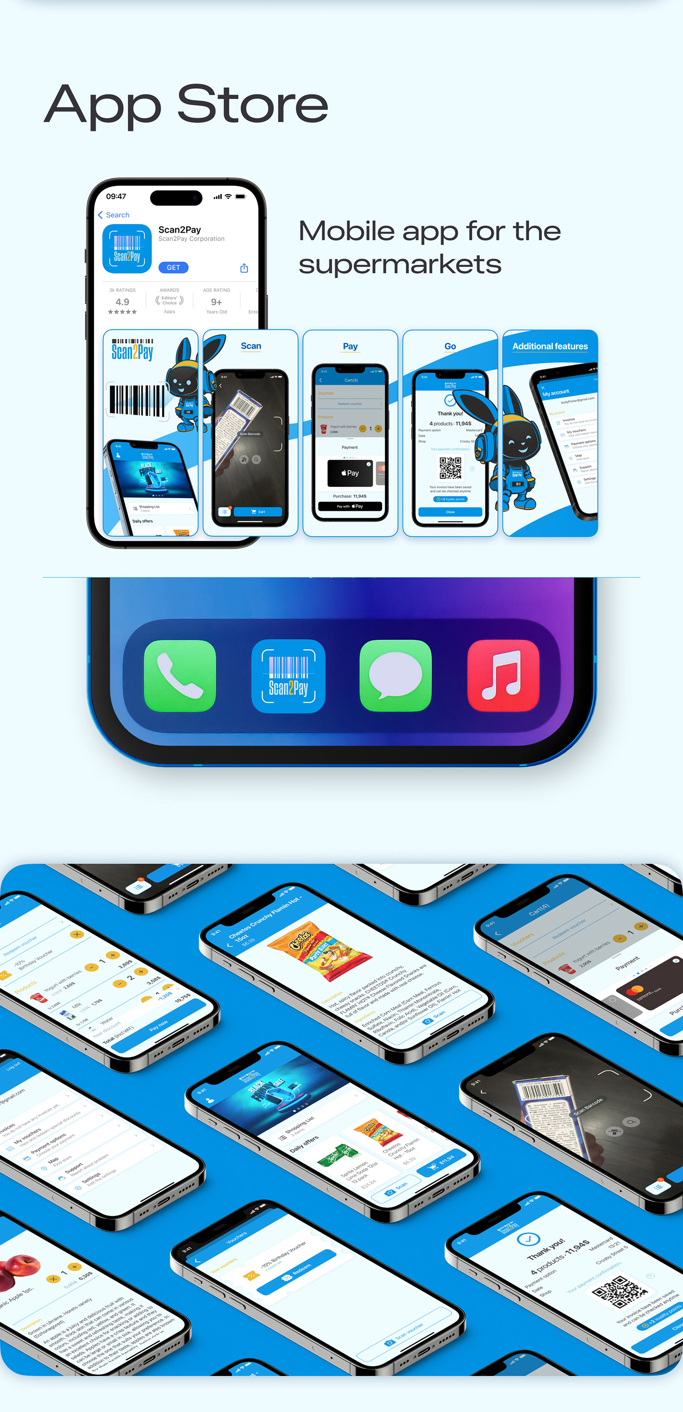 Mobile app Supermarket Food  UI/UX ios Advertising  marketing   Marketplace goods mobile design