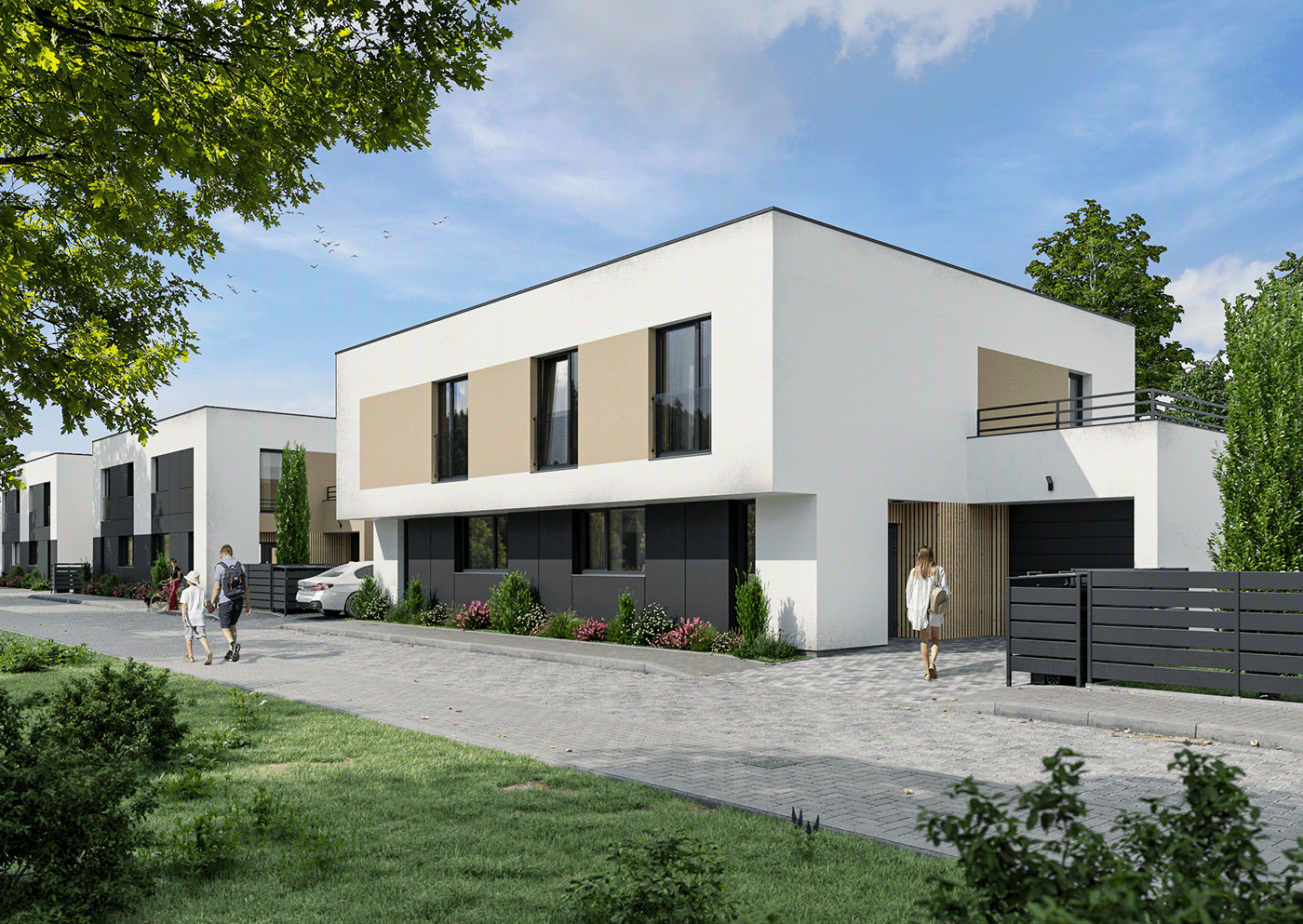 3ds max corona render  visualization exterior house estate Interior Render archviz 3D