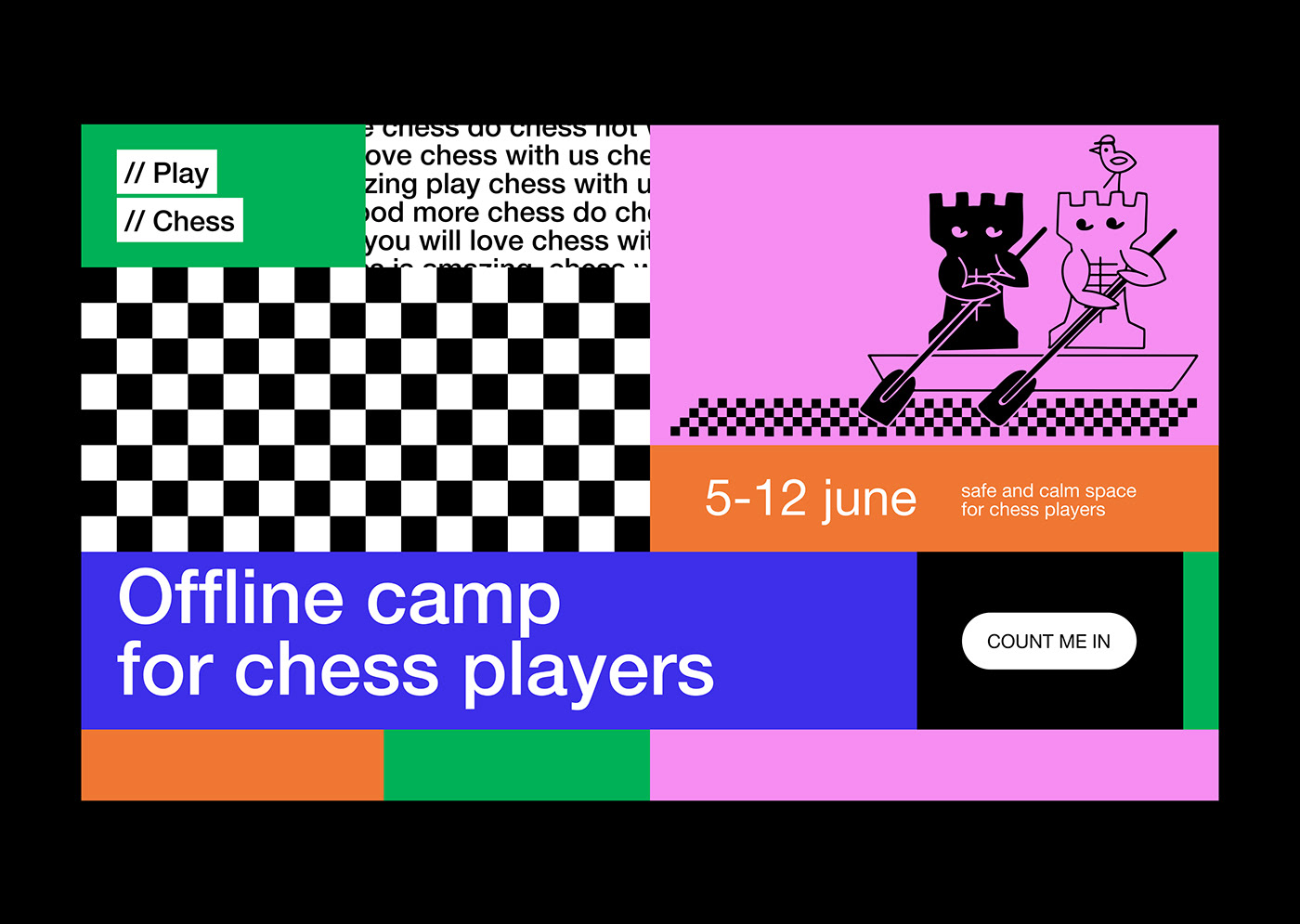 landing page Web Design  illustartion chess Digital Art  Website design