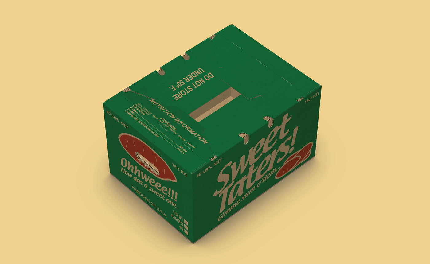 Flexo Packaging typography   vector packaging design package sweet potatoes Layout cardboard box