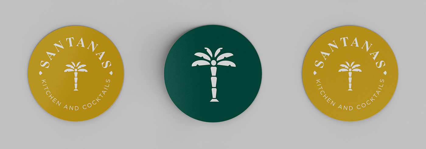 Sticker design for the branding of a tropical  themed restaurant.