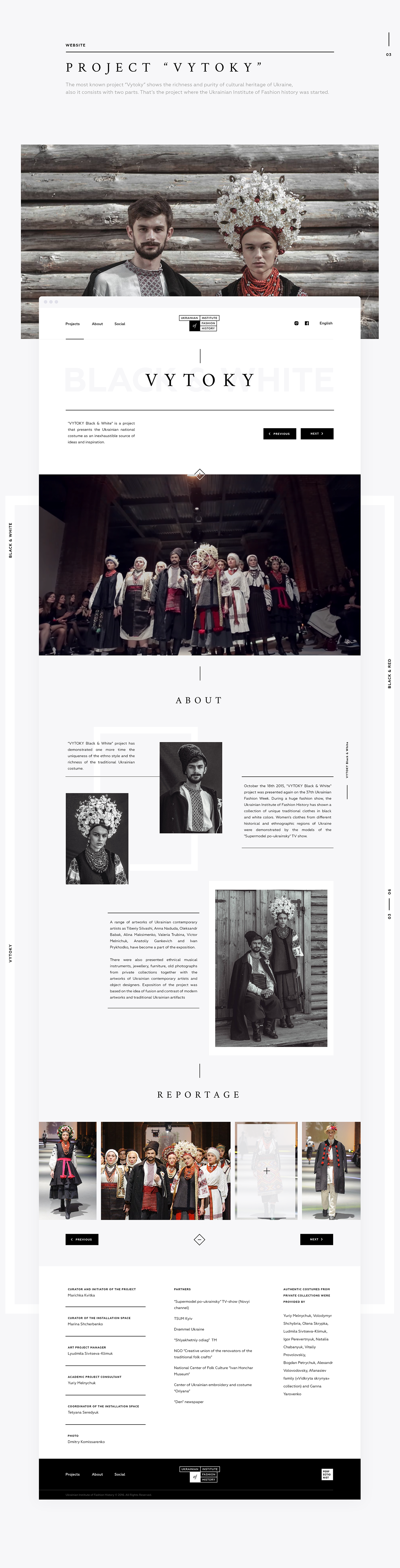 Web site Black&white interaction Fashion  art direction  White Minimalism ukraine minimal