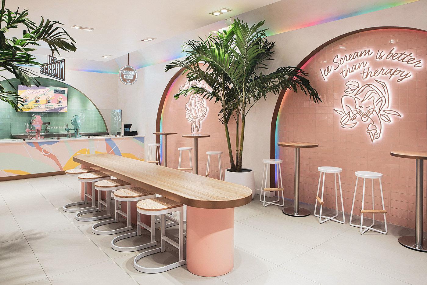 New York ice cream cafe identity Interior Food 