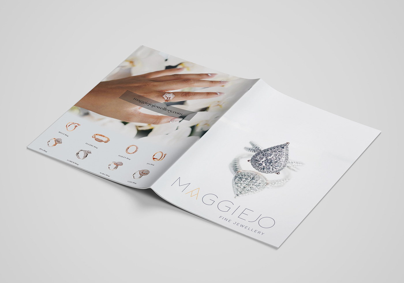 brochure graphic design  branding  print design  Jewellery elegant style luxury