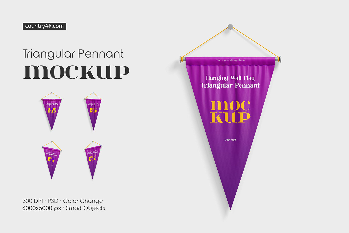 Mockup mockups flag pennant Advertising  banner medieval award college Pennon