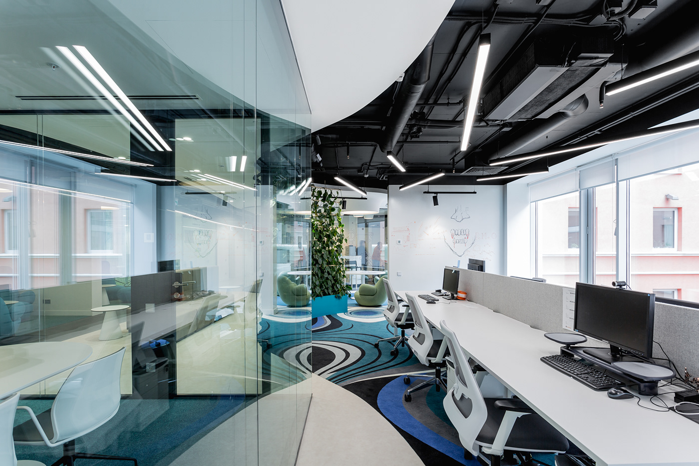 indarchitects sibur Agile IT office Office Design Interior interior design  business space