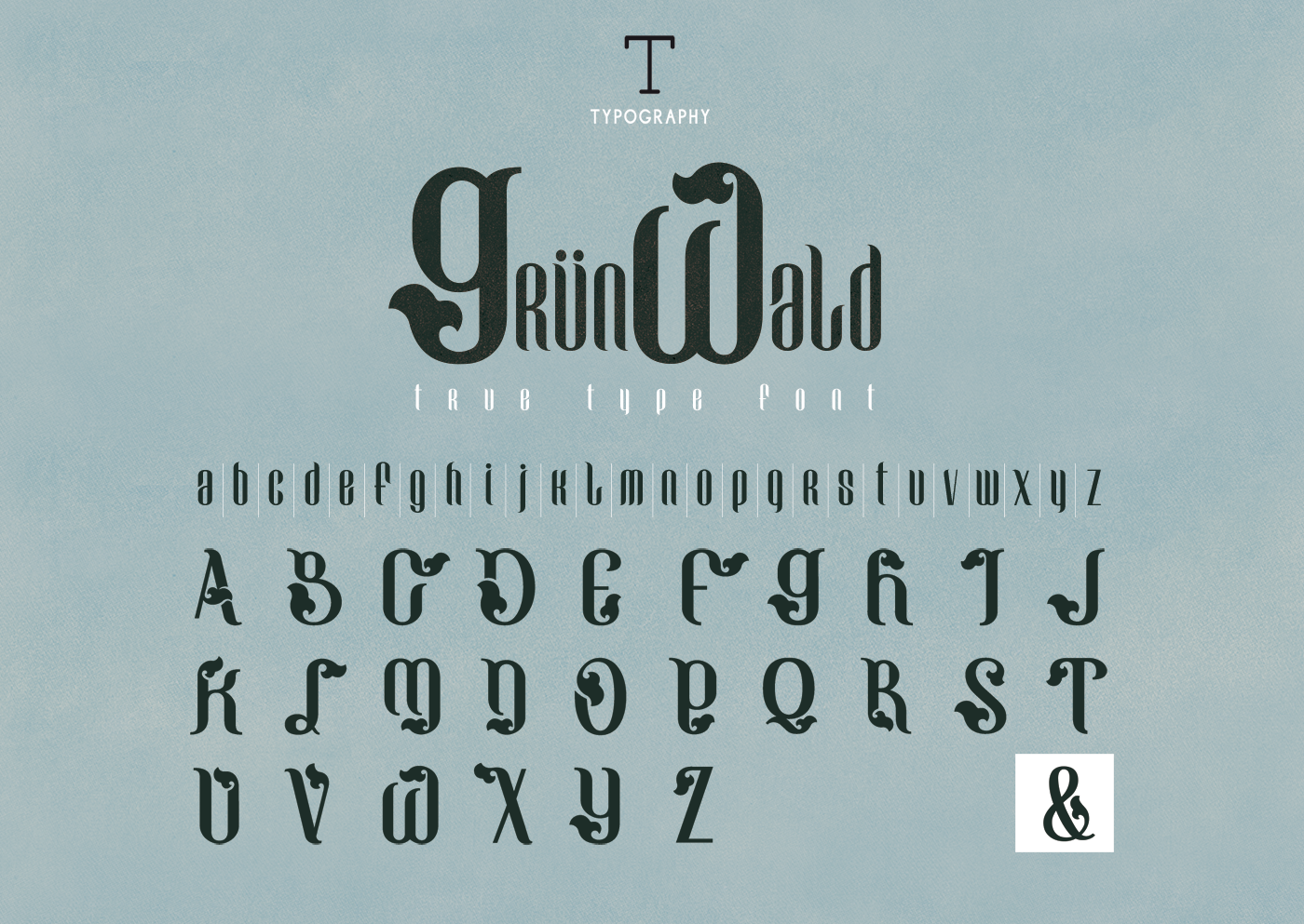 Grunwald old type French art condensed free download