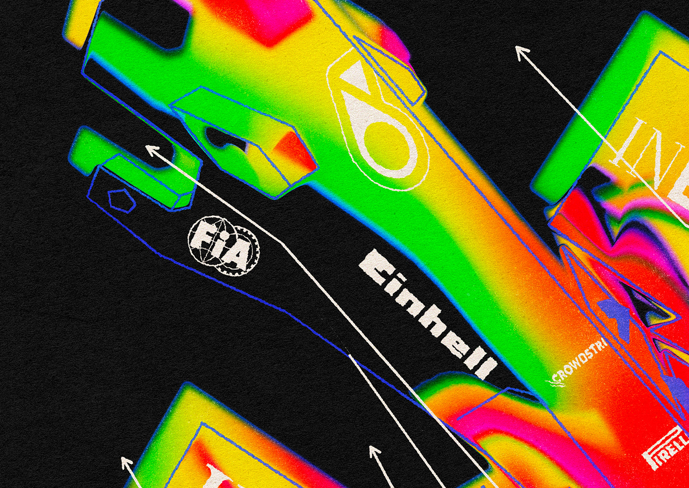 design Graphic Designer Aerodynamics ILLUSTRATION  poster Motorsport mercedes Formula 1 car f1