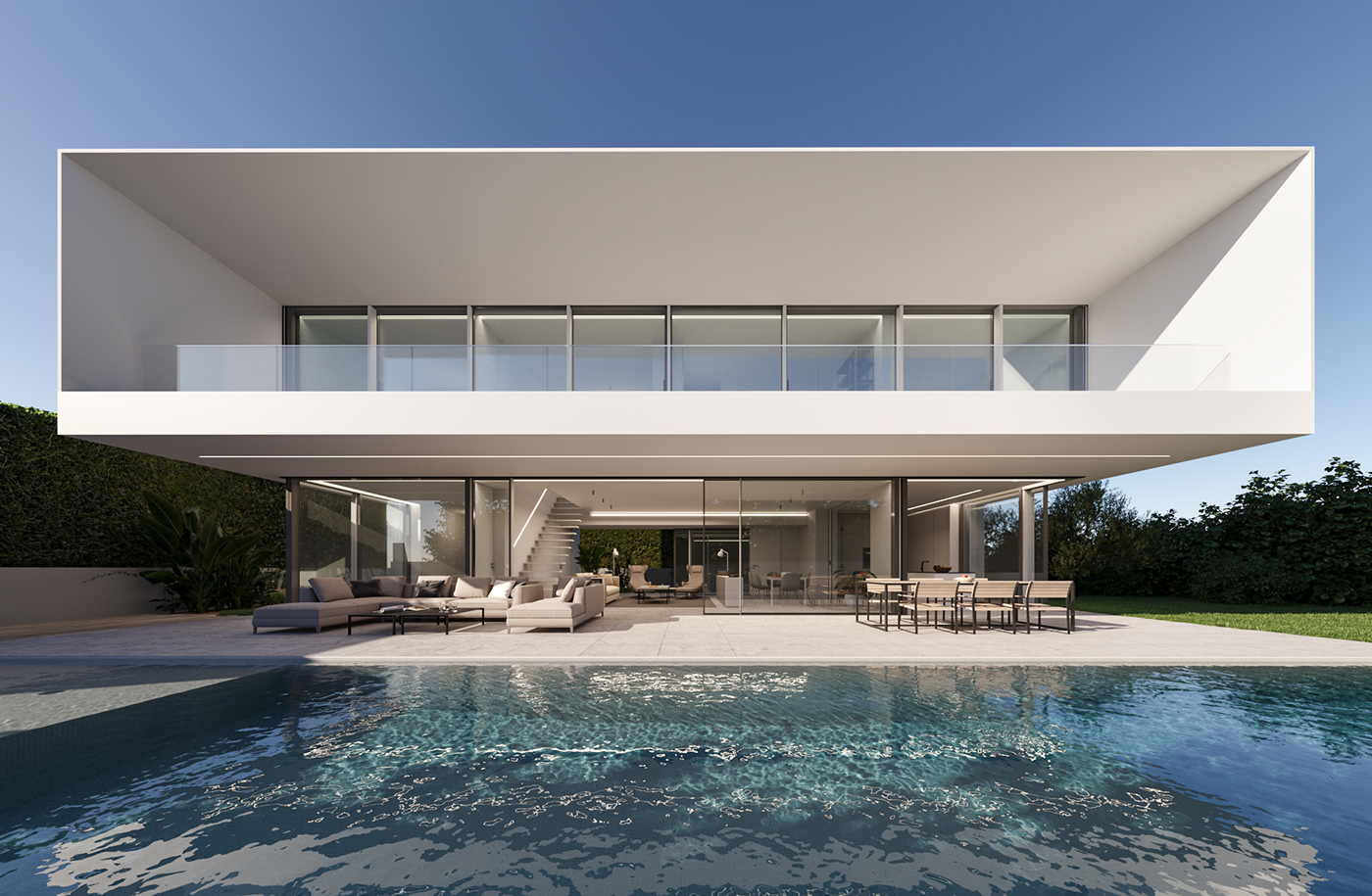 3D architecture archviz exterior house interior design  Render rendering Villa visualization