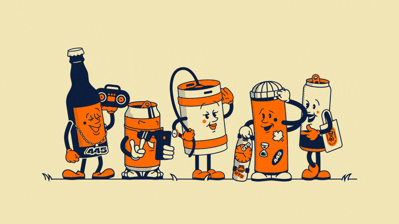beer branding  cartoon characters