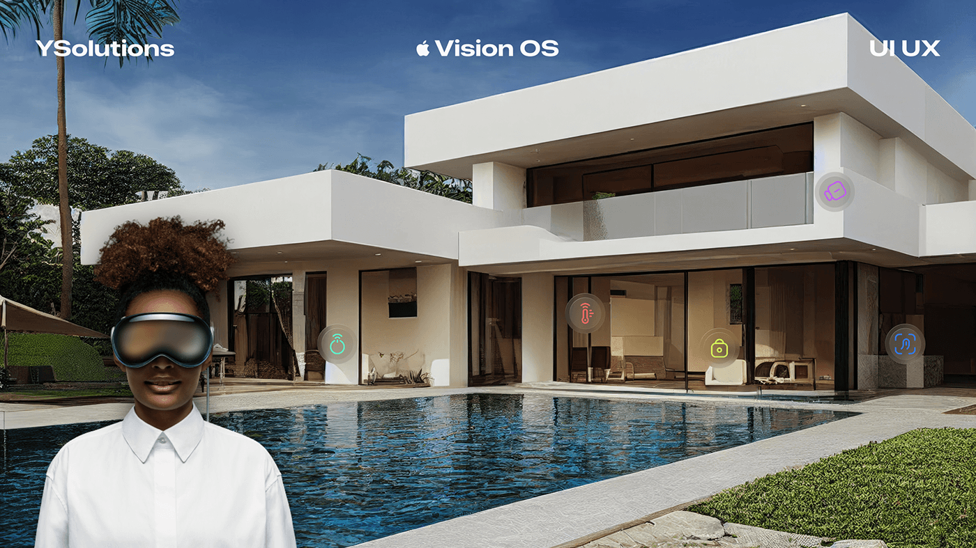 visionos vision pro UI/UX Figma Smart Home user interface user experience Interface Mobile app Web Design 