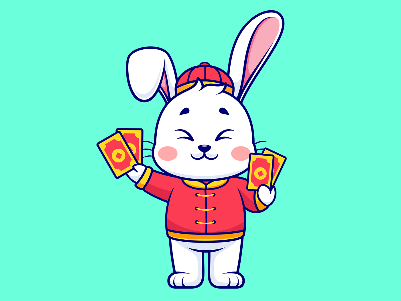 angpao animals china chinese new year Icon ILLUSTRATION  logo Lunar New Year rabbit year of rabbit