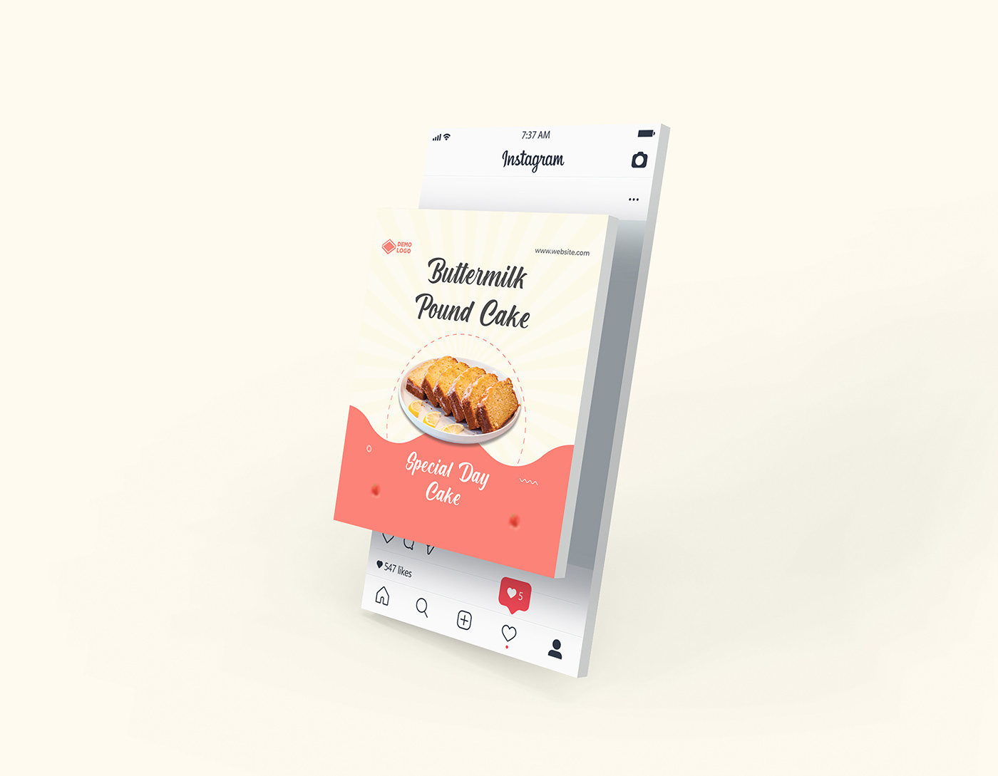 food social media promotion and banner post design template for international client