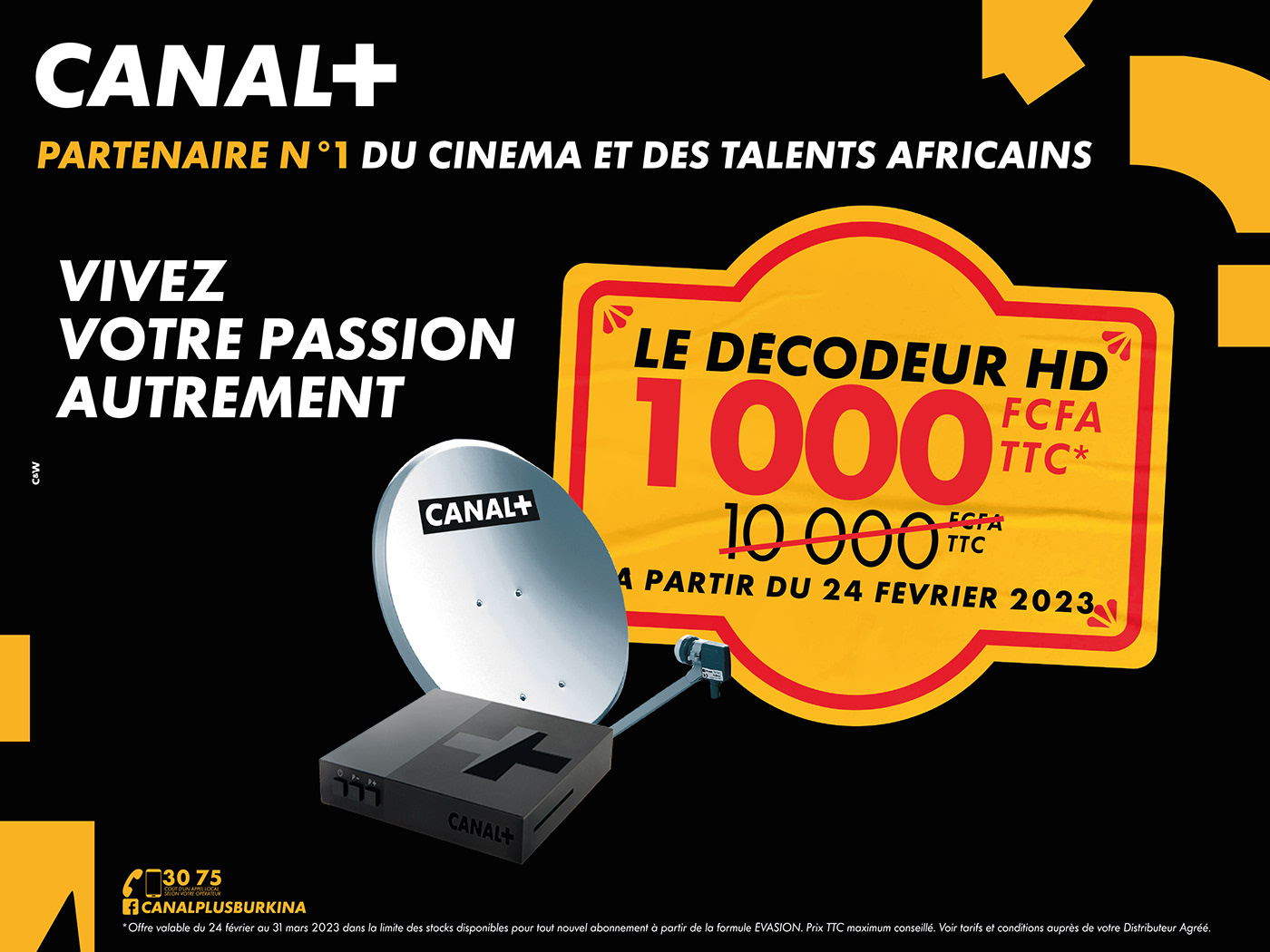 Advertising  africa Burkina Faso c&w Canal+ Cinema Fespaco ILLUSTRATION  ouagadougou promo