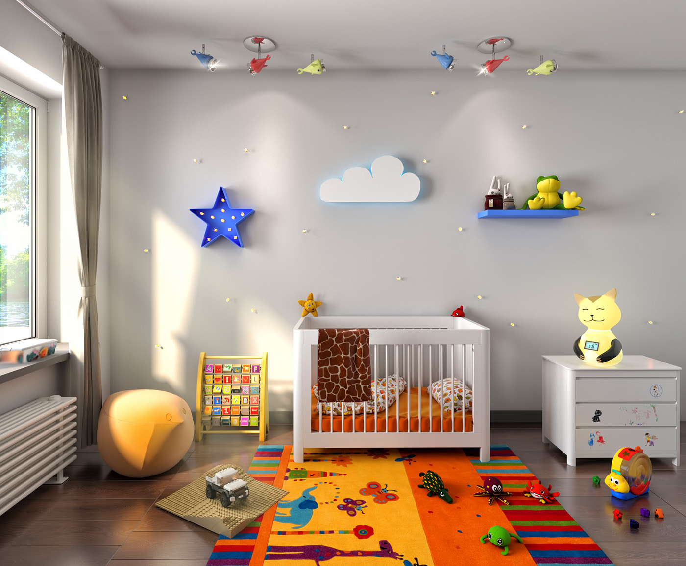 3dsmax 3drender kids baby bedroom Interior coronarenderer 3dvisualizer