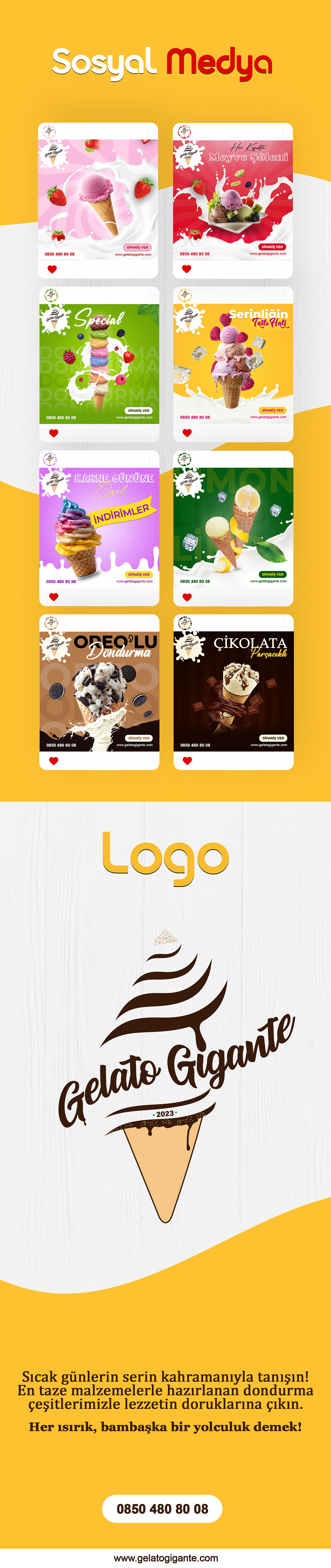 ice cream post instagram Socialmedia graphic design 