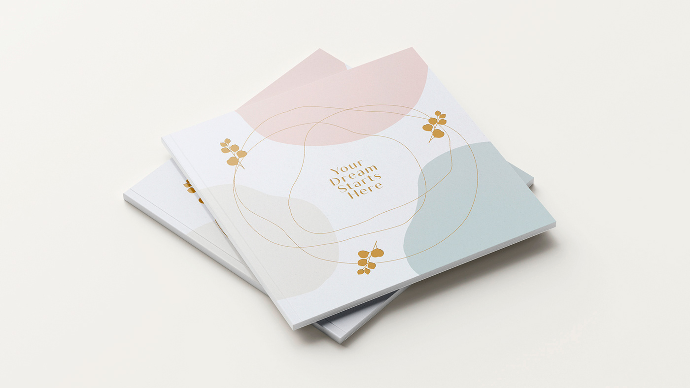 brochure editorial graphic design  wedding