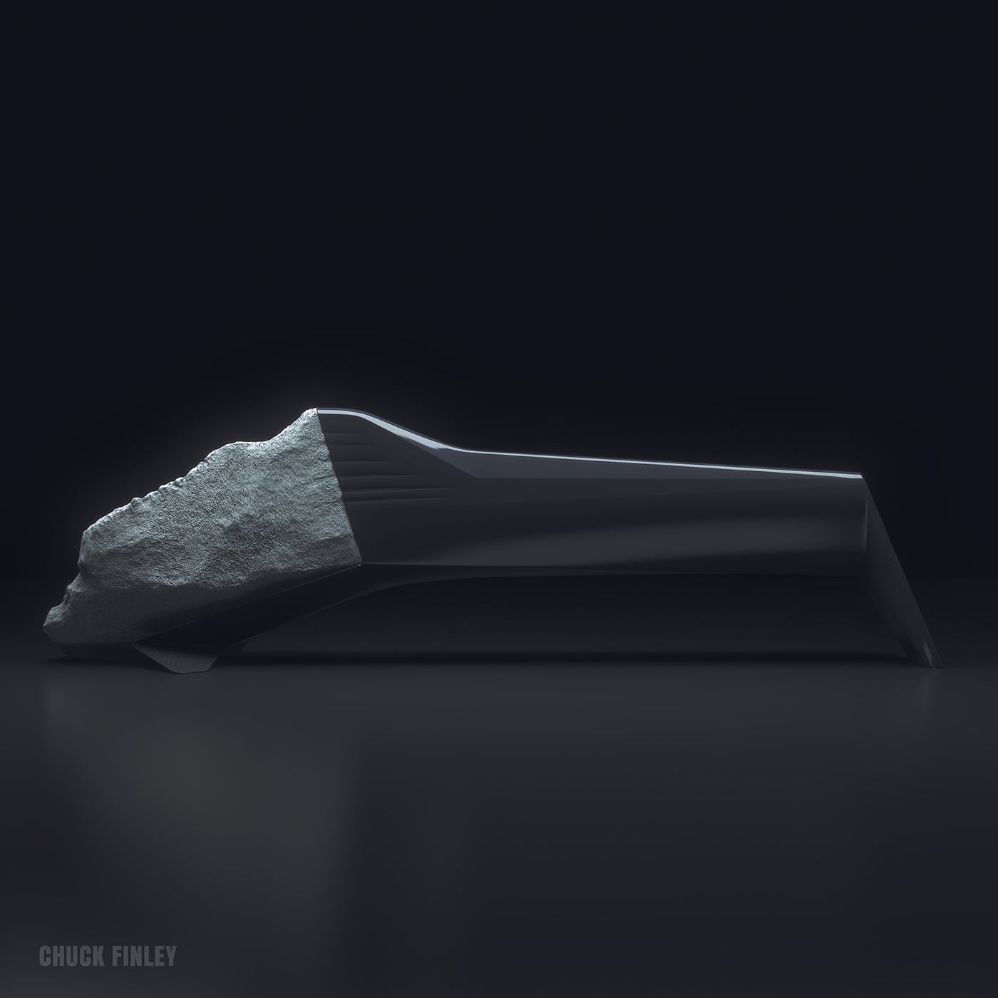 PEUGEOT Carbon Fiber volcanic rock onyx sofa art object industrial design 