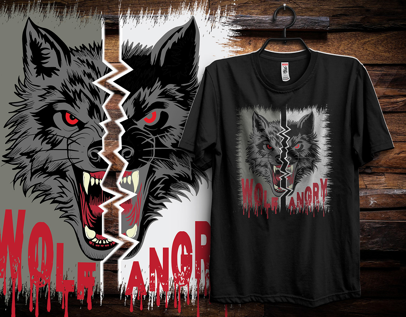 Custom custom design design FOX shirt t shirt design t-shirt T-Shirt Design wolf Wolf T-shirt design