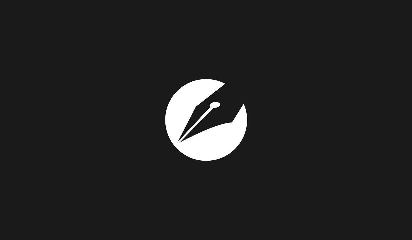 logo branding  minimal black White pen Logotype corporate wordmark Pictorial