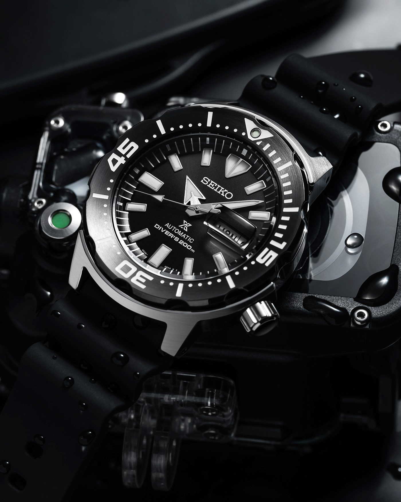 Adobe Photoshop Lightroom Advertising  dive watch Photography  photoshop product SEIKO watch Watches wristwatch