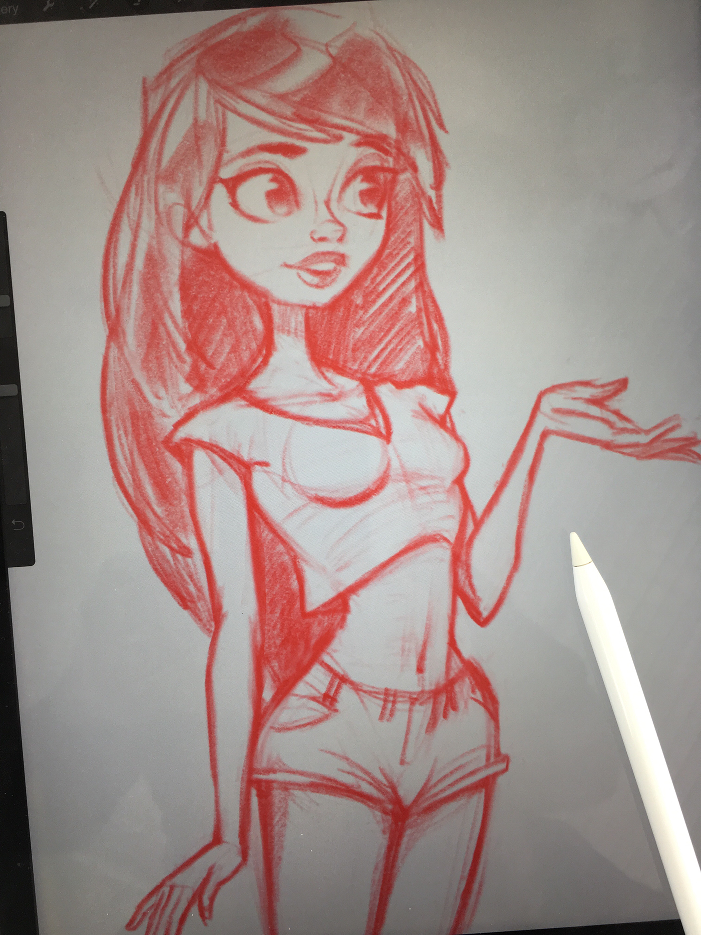 sketch draw girl pinup Drawing  sketchbook Character