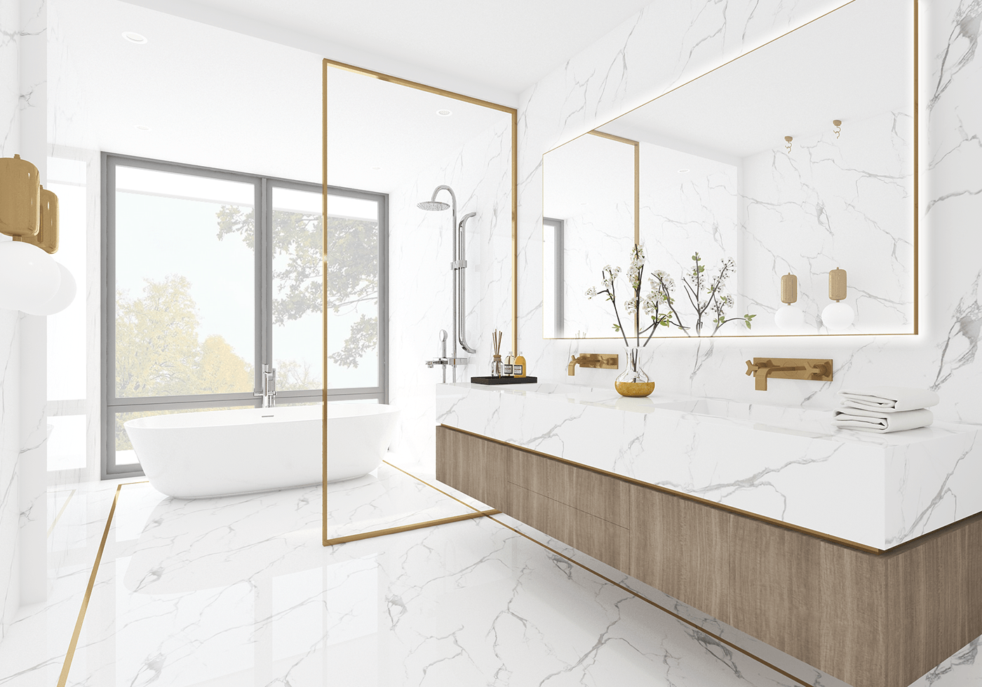 design interior design  bathroom Interior Render 3ds max modern 3D vray visualization
