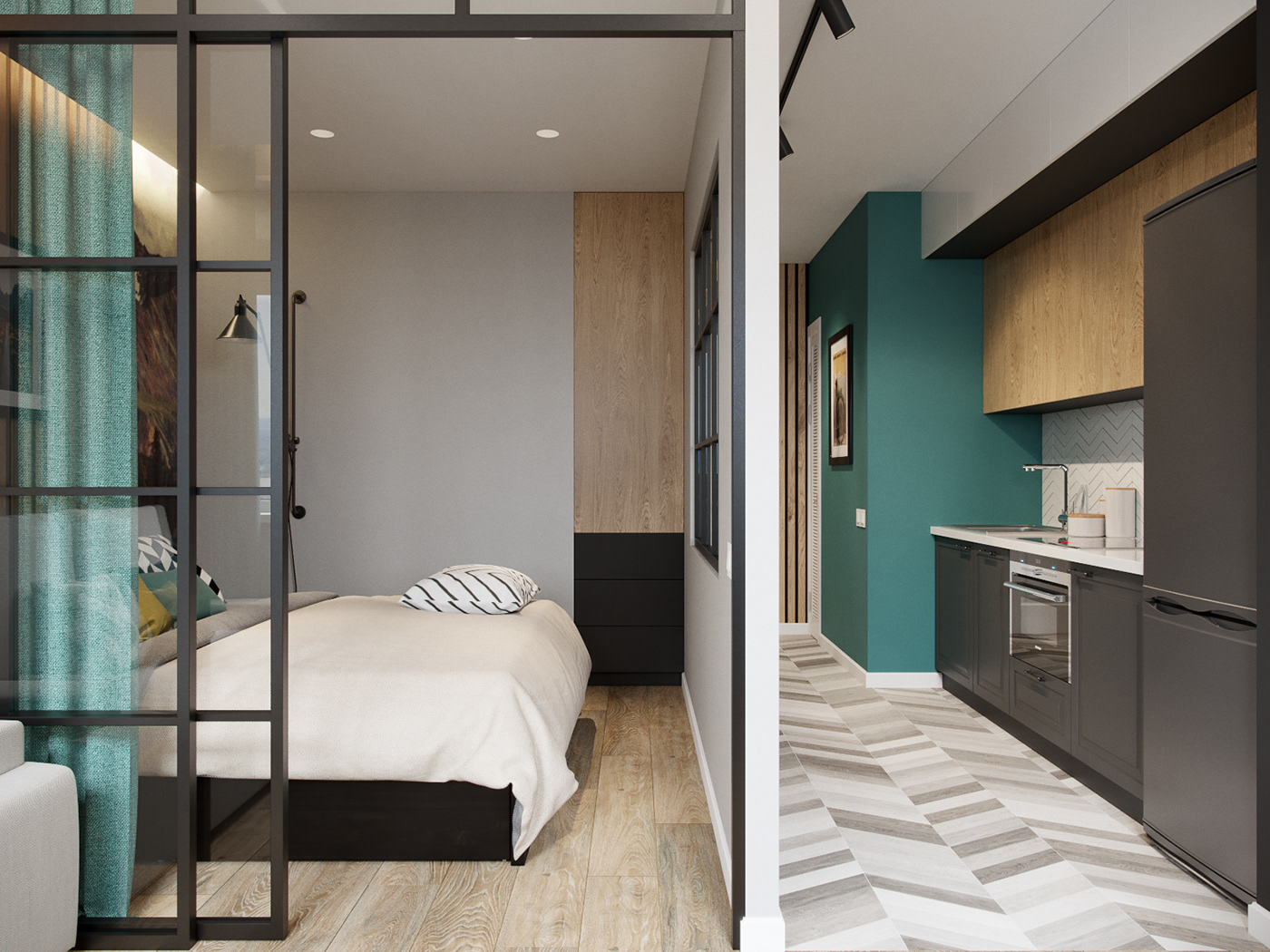 Unmarried men livingroom квартира холостяка визуализация corona render  design