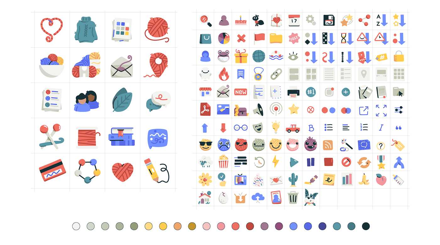 crafts   crochet Emoji family icon set iconography icons knitting Krafts