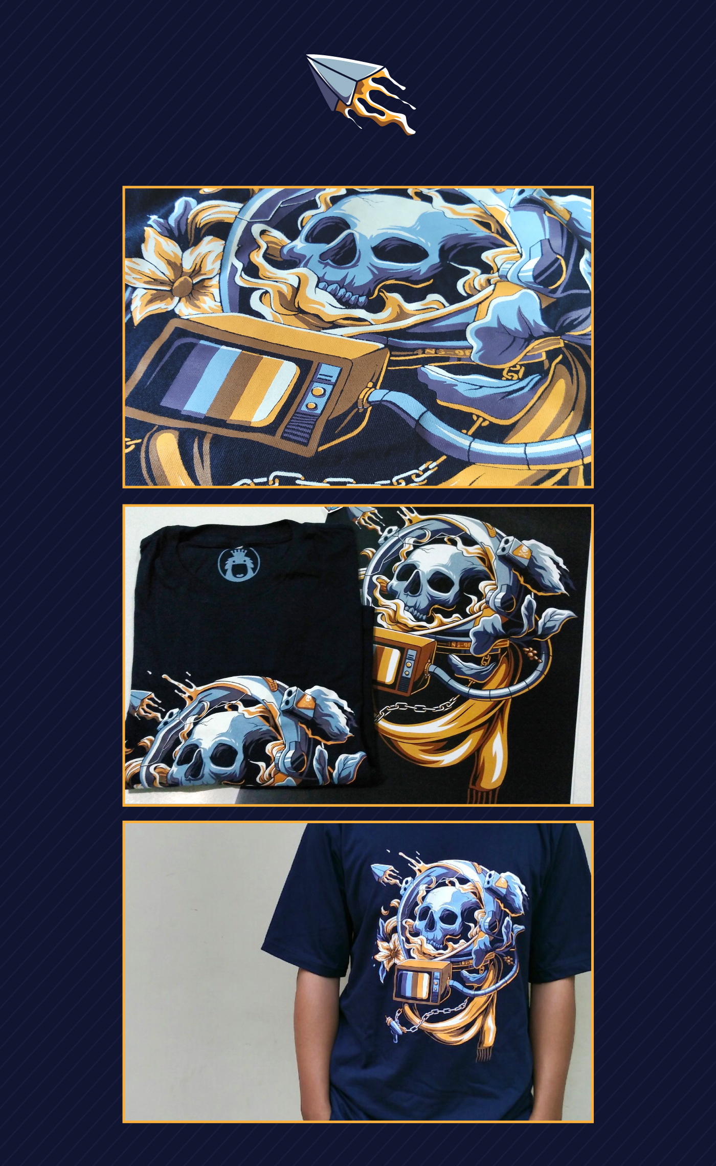 skull astronaut tee tshirt shirt apparel vector graphictee