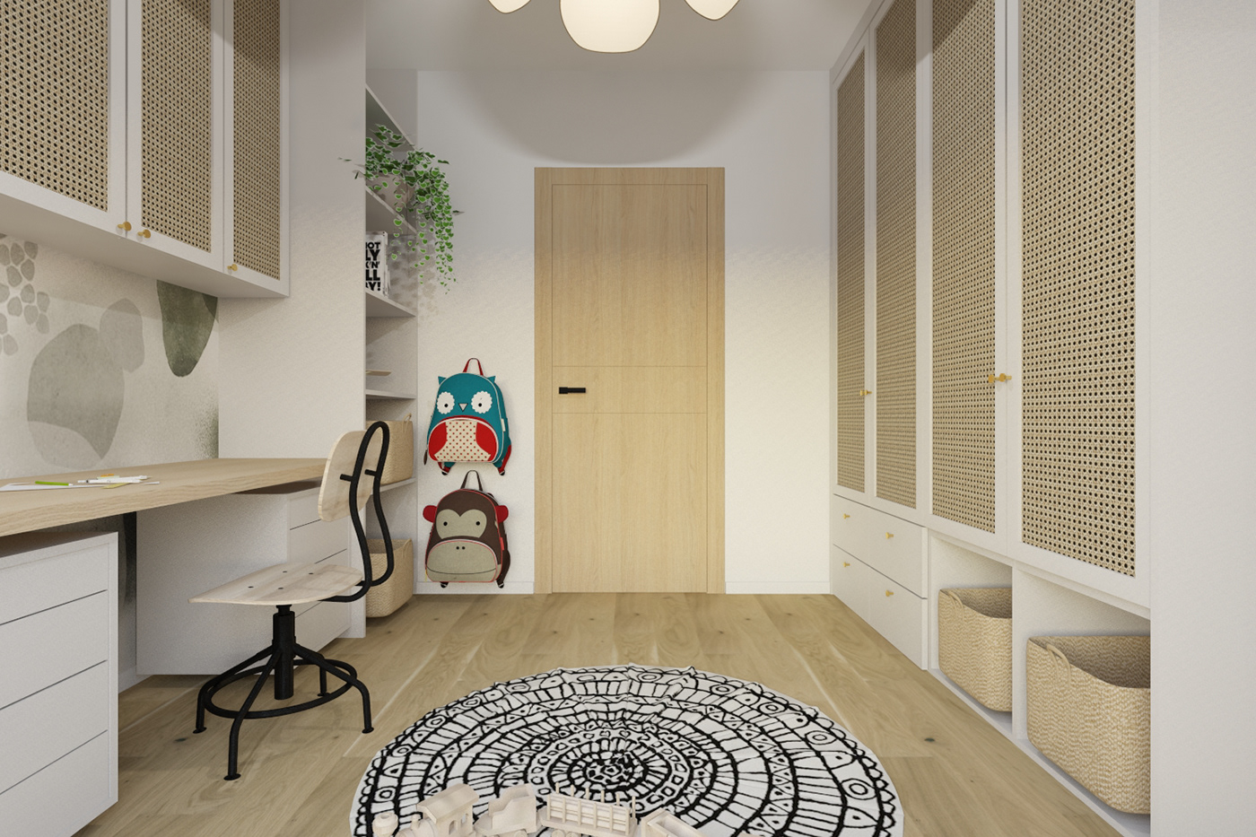 Japandi architektura minimalizm architekt wnętrz warszawa Bielsko-Biała dom piętrowy projekt salonu projekt wnętrz  styl boho