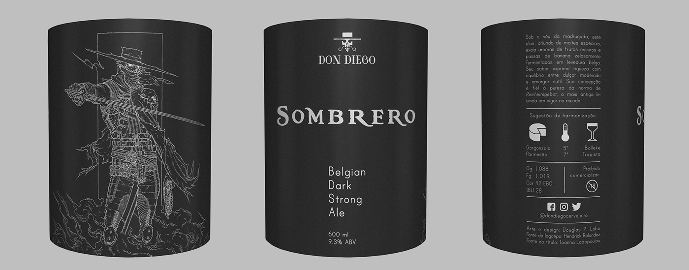 brew brewing don diego beer cervejeiro douglas p. lobo Water_in_black sombrero belgian dark ale